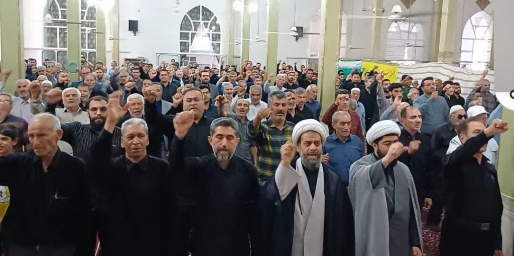 برائت از مشرکین و اعلام انزجار از صهیونیست در نمازجمعه بشرویه